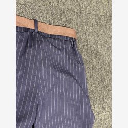 Buks m. strib og b�lte Marine Onesize 65%viscose, 30%nylon, 5%elastic