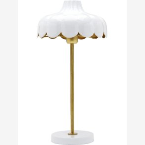 PR HOME - Wells bordlampe, hvid/guld, 50 cm