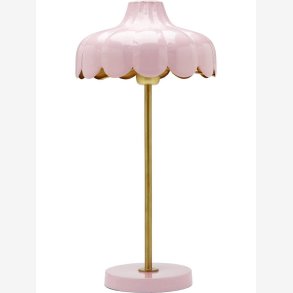 PR HOME - Wells bordlampe, rosa/guld, 50 cm