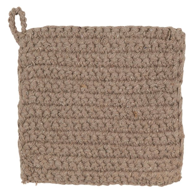 Ib Laursen - Grydelap hklet Hrfarvet 20x20 cm 2 stk.