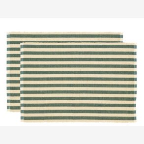 S�dahl D�kkeserviet Stripe Gr�n/White 2 stk 33X48