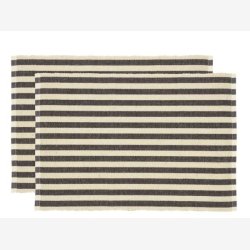 Sdahl Statement Stripe Dkkeserviet 33 x 48 cm 2 stk. Ash