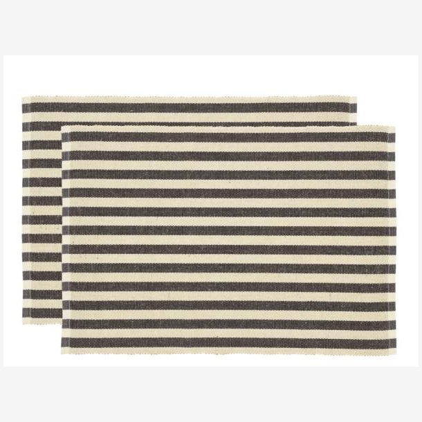 Sdahl Statement Stripe Dkkeserviet 33 x 48 cm 2 stk. Ash