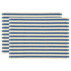S�dahl D�kkeserviet Stripe Bl�/White 2 stk 33X48