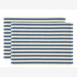 S�dahl D�kkeserviet Stripe Bl�/White 2 stk 33X48
