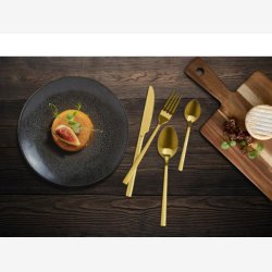 Bestikst 16 dele Guld look