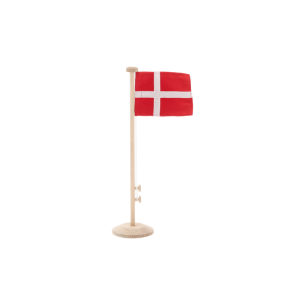 Bordflag m/DK flag Eg H:28cm. 