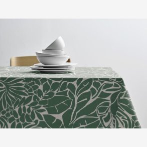 Sdahl - Abstract leaves Akryldug m.antislip 140 cm Blomstret Grn Pris pr M.