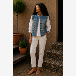 Marta Du Chateau - MdcHoliday Vest Denim Onesize