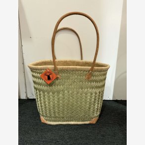 Madam Gr�skar - Strandtaske Lysegr�n 44x33cm.