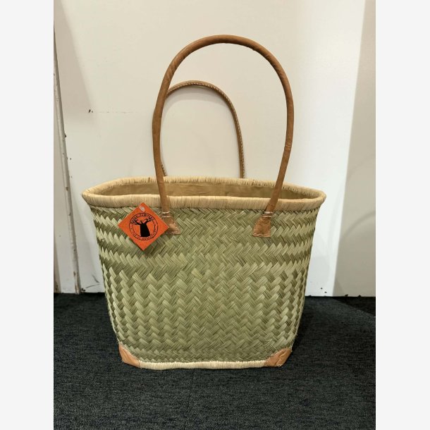 Madam Gr�skar - Strandtaske Lysegr�n 44x33cm.