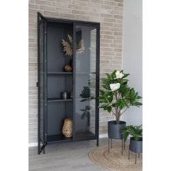 House Nordic - Brisbane vitrineskab, sort