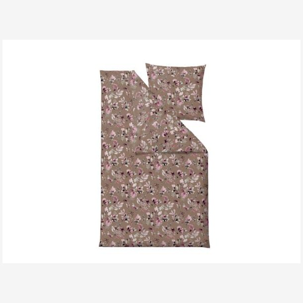 Sdahl - Sengetj Night Blooms Taupe 140x200cm 60x63cm.