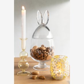 J-Line - Glaskrukke m. kanin�re Transparent 22,5x22,5x39cm.