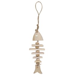 Ib Laursen - Trfisk/Skelet "Drivtmmer" H:  22 cm.