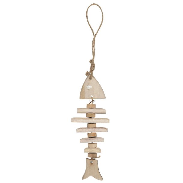 Ib Laursen - Trfisk/Skelet "Drivtmmer" H:  22 cm.