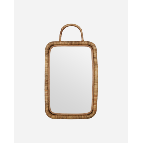 Meraki - Spejl m/ramme, MKBaki, Natural/Rattan 24x36 cm. 