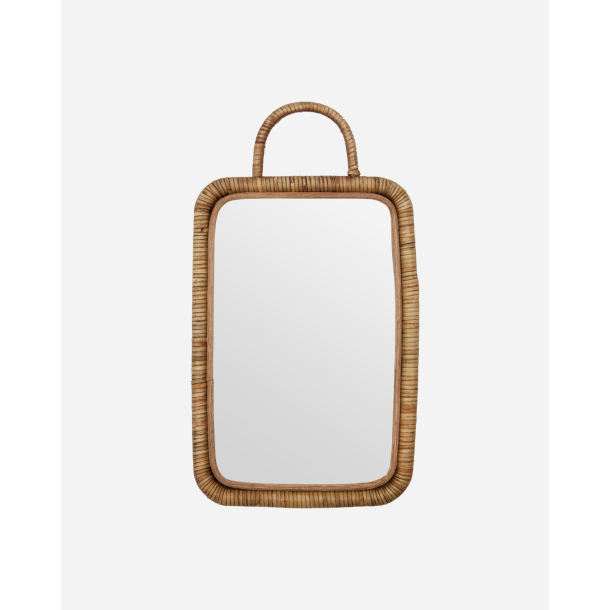 Meraki - Spejl m/ramme, MKBaki, Natural/Rattan 24x36 cm. 