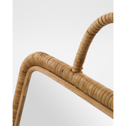 Meraki - Spejl m/ramme, MKBaki, Natural/Rattan 24x36 cm. 