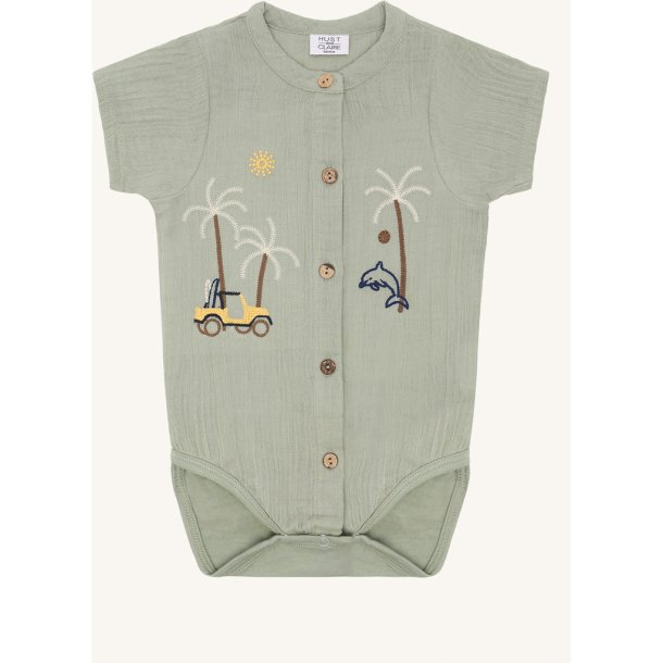 Hust &amp; Claire - SS Body Muslin Gr�n