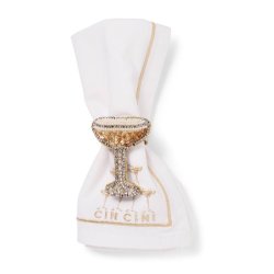 Vondels - Cocktail-servietring Guld 7 cm