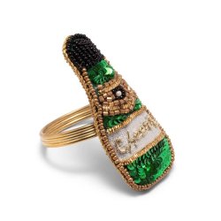 Vondels - Champagneflaske-servietring Grn 7 cm