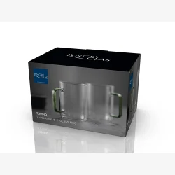 Lyngby glas - Torino glaskrus 40 cl 2 stk. gr�n