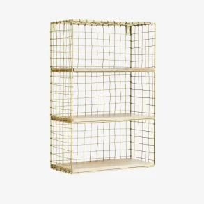 Madam Stoltz - Metal hylde med tr Neutral