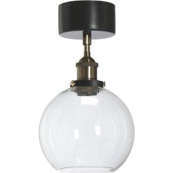 PR HOME - Omega Loftlampe, Sort/Klar, 20cm.