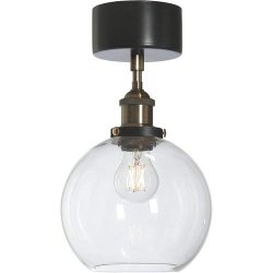PR HOME - Omega Loftlampe, Sort/Klar, 20cm.