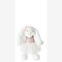 J-Line - Kanin krammedyr m/kjole flere farver, H: 31 cm. 