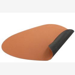 J-Line - D�kkeserviet Vendbar Sort/Cognac PVC 44x37 cm. 