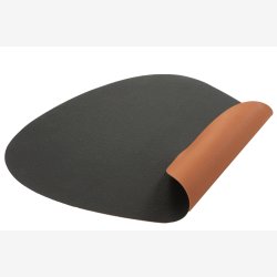 J-Line - D�kkeserviet Vendbar Sort/Cognac PVC 44x37 cm. 