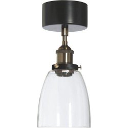 PR HOME - ROCK Loftlampe, Sort/Klar, 14cm.