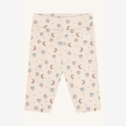Hust &amp; Claire - Leggings i rib m. m�neprint Bl�