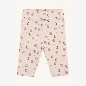 Hust & Claire - Leggings i rib m. m�neprint Rosa
