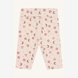 Hust &amp; Claire - Leggings i rib m. m�neprint Rosa