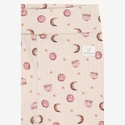 Hust &amp; Claire - Leggings i rib m. m�neprint Rosa