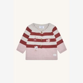 Hust & Claire - Strik Cardigan m. Blomster
