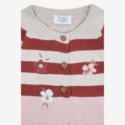 Hust &amp; Claire - Strik Cardigan m. Blomster