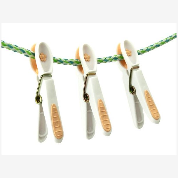 Notre Dame - Tjklemme Hvid m/Fersken blomst