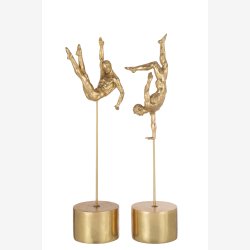 J-Line - Mand p base m/pind Guld poly 2 ass. H: 51.5 cm L: 16 cm B: 12 cm.