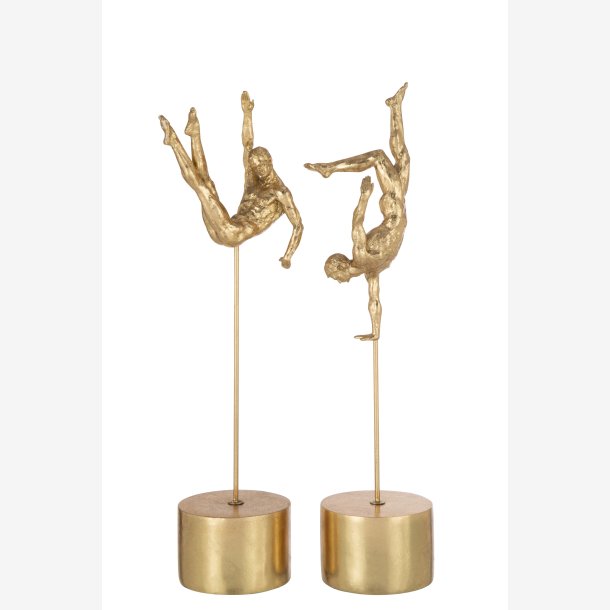 J-Line - Mand p base m/pind Guld poly 2 ass. H: 51.5 cm L: 16 cm B: 12 cm.