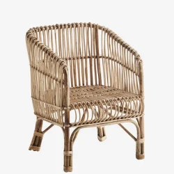 Madam Stoltz - Bambus lounge stol 61x58x77cm, Natur (Snart p Lager) 