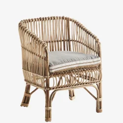 Madam Stoltz - Bambus lounge stol 61x58x77cm, Natur (Snart p Lager) 