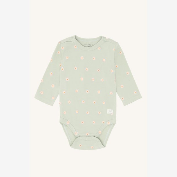 Hust &amp; Claire - Bodystock m. Sm� Blomster - Mintgr�n