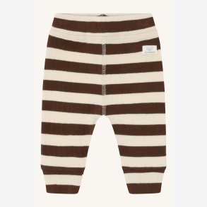 Hust & Claire - Stribede Baby Bukser - Brun & Creme
