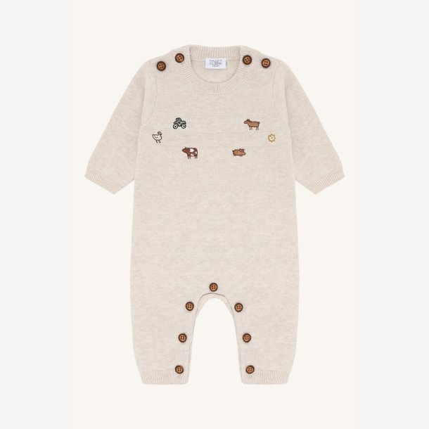 Hust &amp; Claire - Strikdragt m. Bondeg�rdsdyr - 100% Bomuld