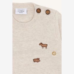 Hust &amp; Claire - Strikdragt m. Bondeg�rdsdyr - 100% Bomuld