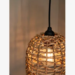 Loftlampe Cebu Natur Flet 17 cm. 